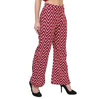 Attractive Maroon Crepe Printed Palazzo For Women-thumb3