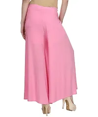 Attractive Pink Satin Solid Palazzo For Women-thumb2