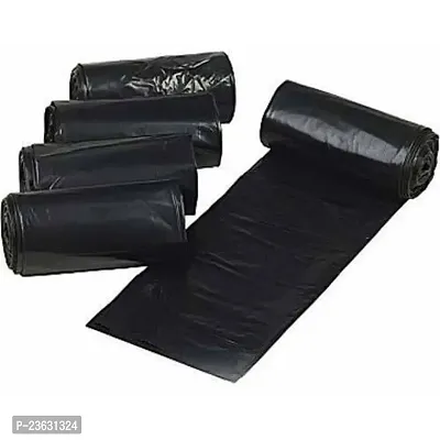 Black Garbage Bags 17*19 Inch | Pack Of 5 (150 Bags)| 30 Bags Per Roll With Easy Tie Tape-thumb0