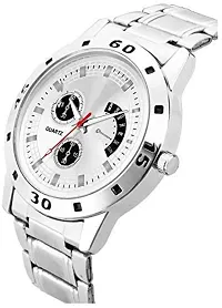 Stainless Steel White Dial Analog Mens Watch-thumb1