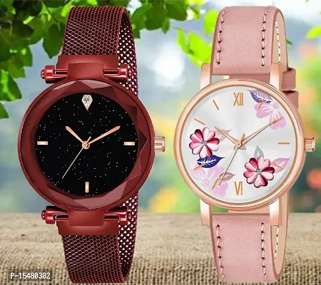 Magnetic belt clearance watch for ladies