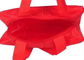 SuneshCreation Pack of 3 Red Nylon Travel Women's Casual Handbag/Shoulder Bag-thumb4