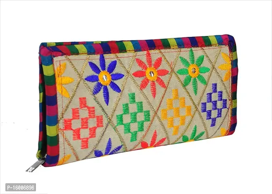 Sunesh Creation Traditional Handcrafted Jaipuri Gujrati Clutch or Purse for Women  Girls-thumb0