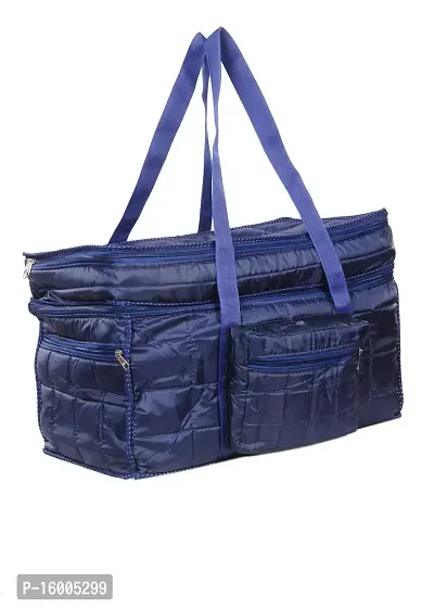 Sunesh Creation Nylon Fabric Foldable Waterproof Travel Bag/Duffle Bag with Zip Closure (Blue,51x27x33cm)