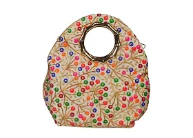 SuneshCreation Beautiful Silk Red Handbag For Women  Girls-thumb2