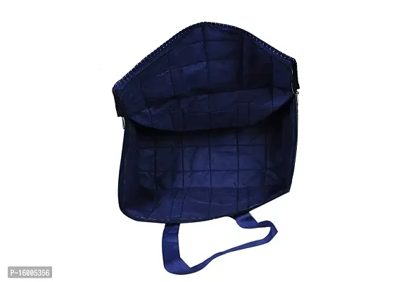 Sunesh Creation Nylon Fabric Small Foldable Waterproof Travel Bag/Duffle Bag with Zip Closure(Blue)-thumb3