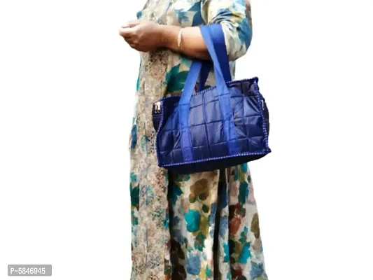 Nylon Fabric Small (5 L) Foldable Waterproof Travel Bag/Duffle Bag With Zip Closure (Blue)