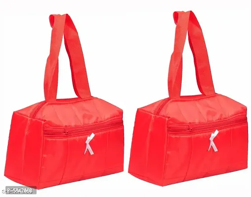 Sunesh Creation Red Nylon Travel Casual Handbag for Women | Shoulder Bag for Women (Pack Of 2)&nbsp;
