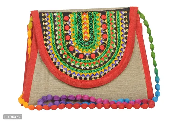 SuneshCreation Handcrafted Traditional Embroidery Sling Bags/Rajasthani Sling Bags/Shoulder Bags/Crossbody Bag/Ethnic Shoulder Sling Bag for Women and Girls