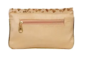 Sunesh Creation Women's Golden Handbag | Bridal Clutch-thumb2