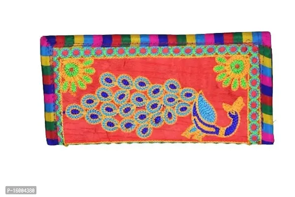 SuneshCreation Red Traditional handcrafted jaipuri gujrati Clutch or Purse for Women's  Girls-thumb4