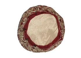 Sunesh Creation Raw Silk Floral Ethnic Rajasthani Maroon Embroidered Potli Bag Gift for Wedding  Other Occasion-thumb1