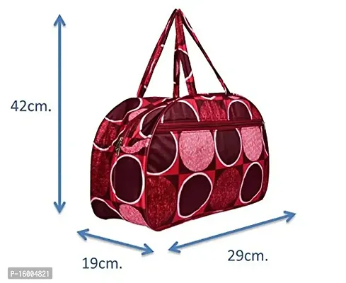 Sunesh Creation Canvas Printed Heavy Duty Travel/Cabin Luggage Duffle Bag for Men and Women (Red)-thumb5