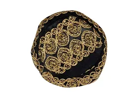Sunesh Creation Raw Silk Floral Ethnic Rajasthani Black Embroidered Potli Bag Gift for Wedding  Other Occasion-thumb1