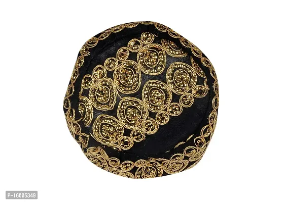 Sunesh Creation Raw Silk Floral Ethnic Rajasthani Black Embroidered Potli Bag Gift for Wedding  Other Occasion-thumb2