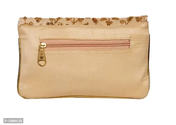 SuneshCreation Women's Golden Handbag | Bridal Clutch-thumb3