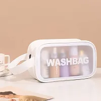 Washbag Set of 3 pcs PVC Waterproof Zippered Cosmetic Toiletry Makeup Vanity Shaving Household Grooming Travel Storage Organizer Bags Portable Carry Pouch kit Pack for Men Women Girls Travel-thumb3