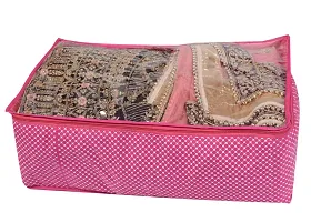 Sunesh Creation Saree/Lehenga/ghaghra/Gown Cover with Zip Big Size for Storage | Capacity of 10-12 Sarees Set (Pack of 1)-thumb3