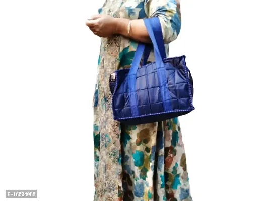 Sunesh Creation Nylon Fabric Small (5 L) Foldable Waterproof Travel Bag with Zip Closure(Blue(31x22x20 cm))-thumb5