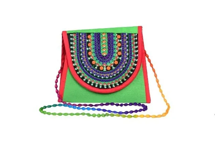 Sunesh Creation Handcrafted Traditional Embroidery Sling Bags/Rajasthani Sling Bags/Shoulder Bags/Crossbody Bag/Ethnic Shoulder Sling Bag for Women and Girls