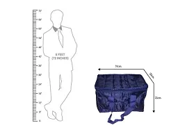 Sunesh Creation Nylon Fabric Small (5 L) Foldable Waterproof Travel Bag with Zip Closure(Blue(31x22x20 cm))-thumb2