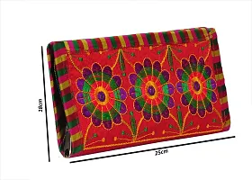 Sunesh Creation Maroon Traditional handcrafted jaipuri gujrati Clutch or Purse for Women's  Girls-thumb3