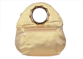 SuneshCreation Beautiful Silk Golden Handbag For Women  Girls-thumb4