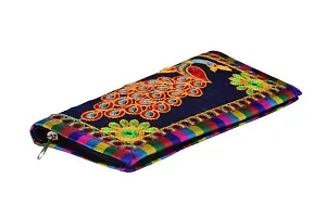 SuneshCreation Blue Traditional handcrafted jaipuri gujrati Clutch or Purse for Women's  Girls-thumb3