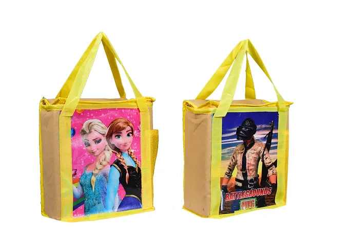 Fabric Printed Small Tote Bag Pack of 2