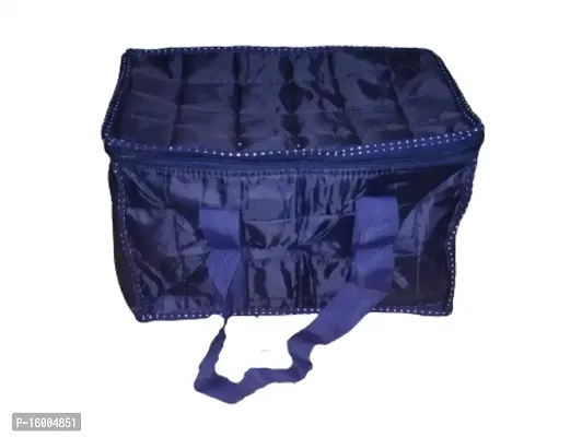 Sunesh Creation Nylon Fabric Small (5 L) Foldable Waterproof Travel Bag with Zip Closure(Blue(31x22x20 cm))-thumb0