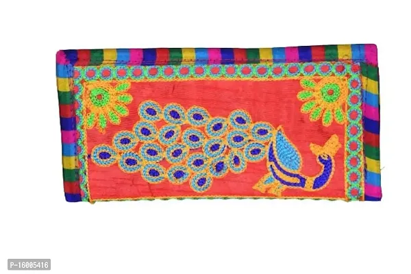 Sunesh Creation Red Traditional handcrafted jaipuri gujrati Clutch or Purse for Women's  Girls-thumb4