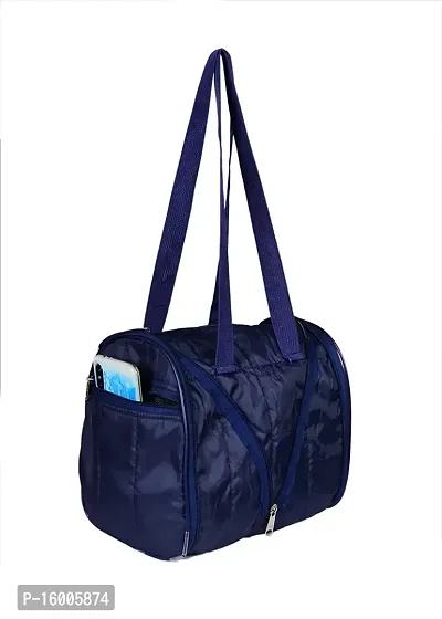 SuneshCreation Folding Gym Bag/Small Travel Bag/Duffle Bag/Shoulder Bag/Lunch Bag(Blue) Color : Blue-thumb2