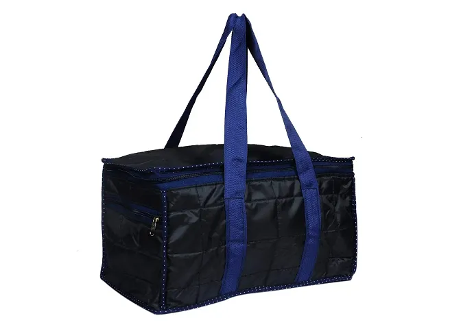 Sunesh Creation Nylon Fabric Small Foldable Waterproof Travel Bag/Duffle Bag with Zip Closure(Blue)(31 X 22 X 20 cm)