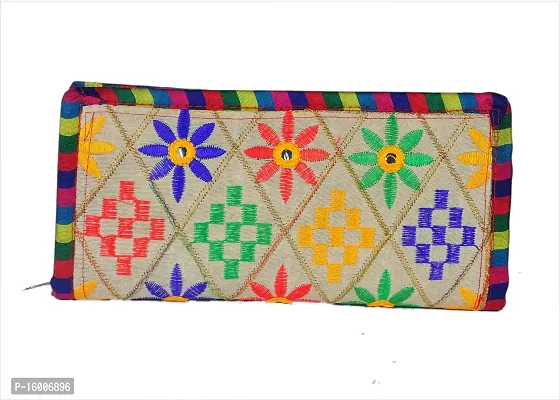 Sunesh Creation Traditional Handcrafted Jaipuri Gujrati Clutch or Purse for Women  Girls-thumb2