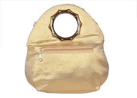 Sunesh Creation Beautiful Silk Golden Handbag For Women  Girls-thumb4