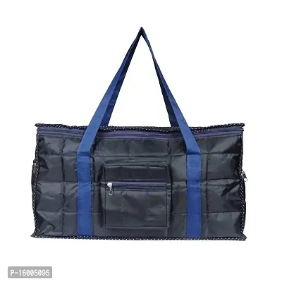 Sunesh Creation Nylon Fabric Foldable Waterproof Travel Bag/Duffle Bag with Zip Closure (Blue,51x27x25cm)