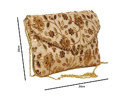 SuneshCreation Women's Golden Handbag | Bridal Clutch-thumb4