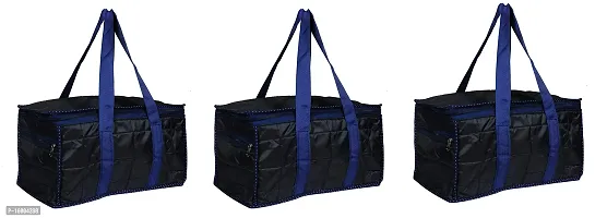 Sunesh Creation Pack of 3 Nylon Fabric Small (5 L) Foldable Waterproof Travel Bag/Duffle Bag with Zip Closure(Blue)(Zip Closure(Blue)(31 X 20 X 20 cm)