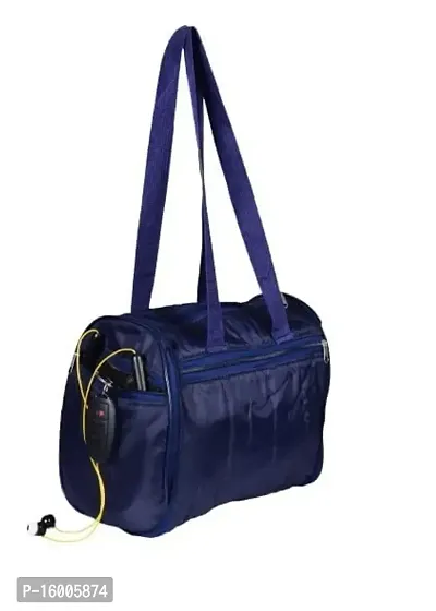 SuneshCreation Folding Gym Bag/Small Travel Bag/Duffle Bag/Shoulder Bag/Lunch Bag(Blue) Color : Blue-thumb0