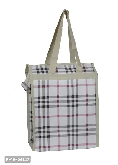 SuneshCreation Tiffin Lunch Box Tote Bag for Women and Men Lunch Bag (White, 10 L)-thumb2