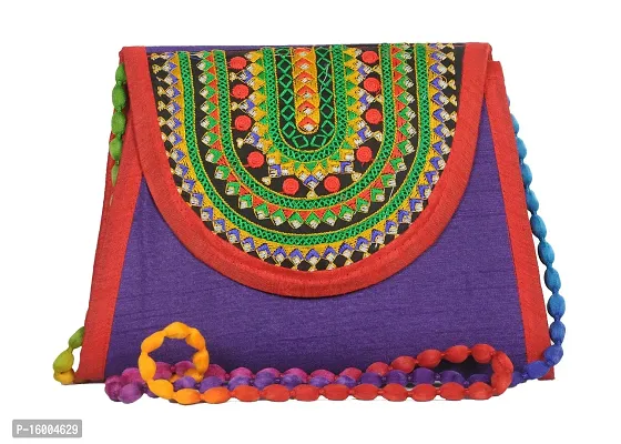 SuneshCreation Handcrafted Traditional Embroidery Sling Bags/Rajasthani Sling Bags/Shoulder Bags/Crossbody Bag/Ethnic Shoulder Sling Bag for Women and Girls