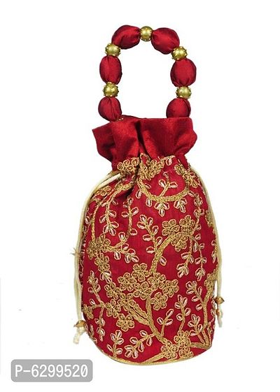 Women Stylish Embroidered Pouch and Potil