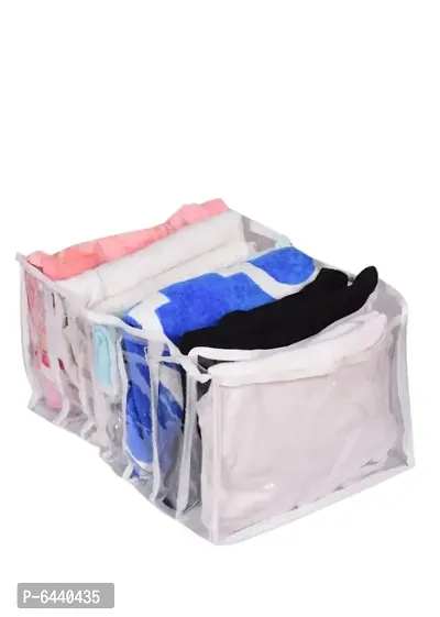 Stylish PU Self Pattern Wardrobe Clothes Organizer