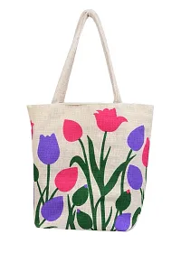 Stylish Jute Reusable Bag Heavy Duty Grocery Vegetable Shopping Bags-thumb1