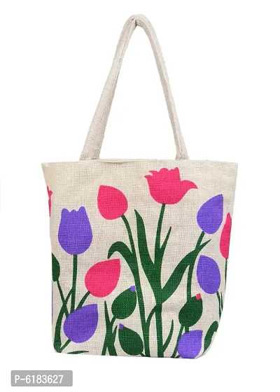 Stylish Jute Reusable Bag Heavy Duty Grocery Vegetable Shopping Bags-thumb2