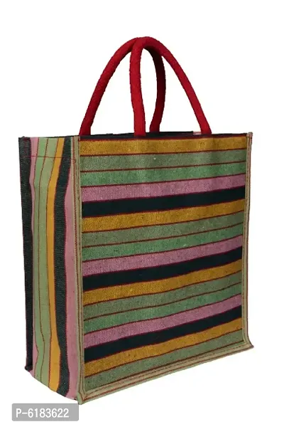 Stylish Jute Reusable Bag Heavy Duty Grocery Vegetable Shopping Bags-thumb3