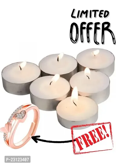 New Diwali Diya Set With Smokeless Candle For Home And Office Decor ( PACK OF 6 ) With Trendy Women Ring-thumb0