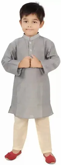 Stylish Silk Blend Kurta Sets For Boys