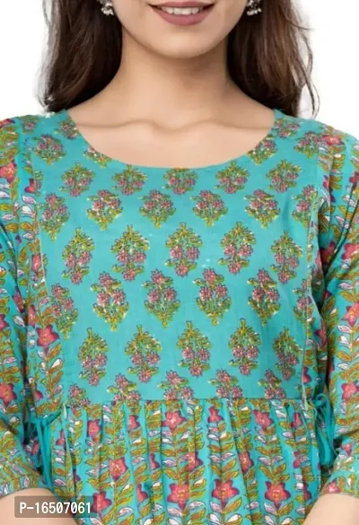 Bhadrakali Rayon Green Flower Feeding Maternity-thumb3