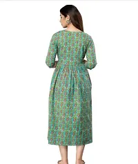 Bhadrakali Rayon Green Flower Feeding Maternity-thumb3